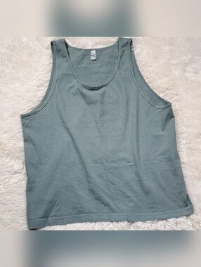 Los Angeles Apparel Garment Dyed Tank Top M Made In USA Green